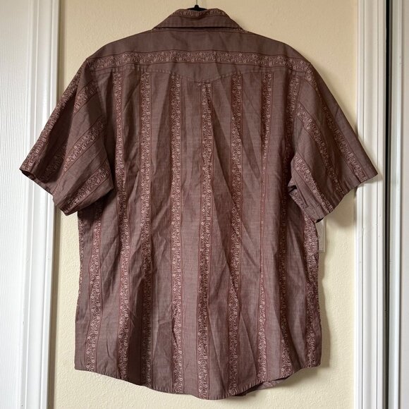 Vintage BC Ethic Custom Crafted Brown Button Up Pearl Snap Cowboy Shirt Sz XXL - Picture 4 of 6